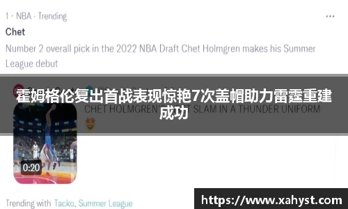 NG28霍姆格伦复出首战表现惊艳7次盖帽助力雷霆重建成功