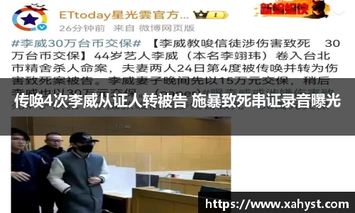 NG28传唤4次李威从证人转被告 施暴致死串证录音曝光